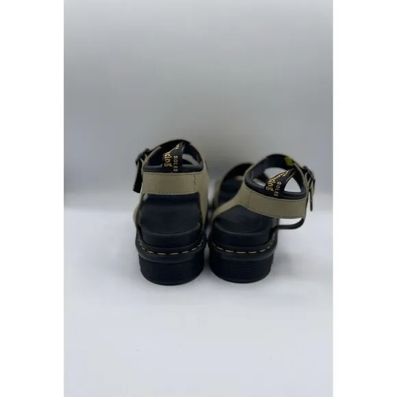 Dr. Martens Women Blaire 3 Strap Parchment Beige Sandal Shoes Sz EU 39/US 8