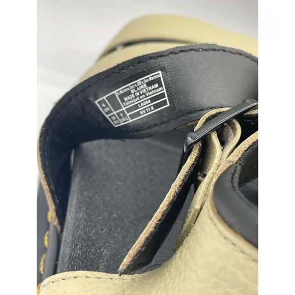 Dr. Martens Women Blaire 3 Strap Parchment Beige Sandal Shoes Sz EU 39/US 8