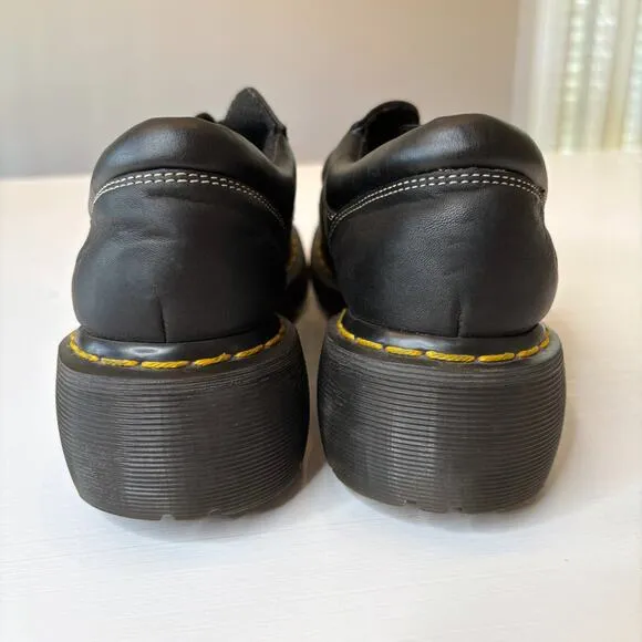 Dr. Martens Women's Monk Strap Black Leather Oxford Shoes Clogs US Size 9