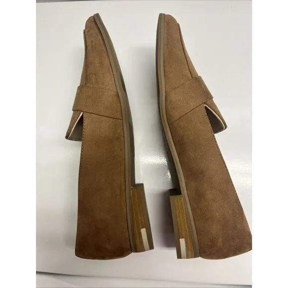 Dr Scholls 9M Emilia Pointed Toe Slip-On Tan Flat Loafer Comfort Shoes