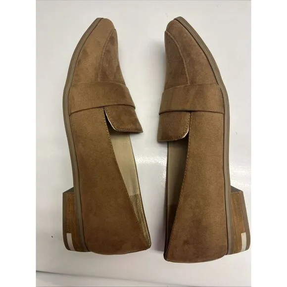 Dr Scholls 9M Emilia Pointed Toe Slip-On Tan Flat Loafer Comfort Shoes