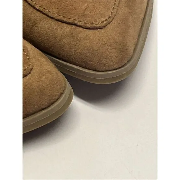 Dr Scholls 9M Emilia Pointed Toe Slip-On Tan Flat Loafer Comfort Shoes