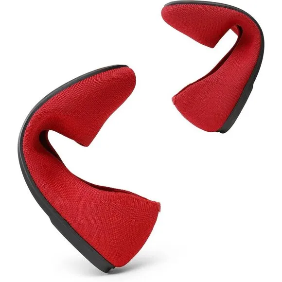 Dream Pairs Flat Shoes Women Red Knit Arch Support Casual Work Comfortable Shoes