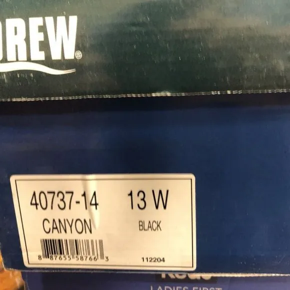DREW Men's Canyon Waterproof Sneaker Black, Size 13 WIDE