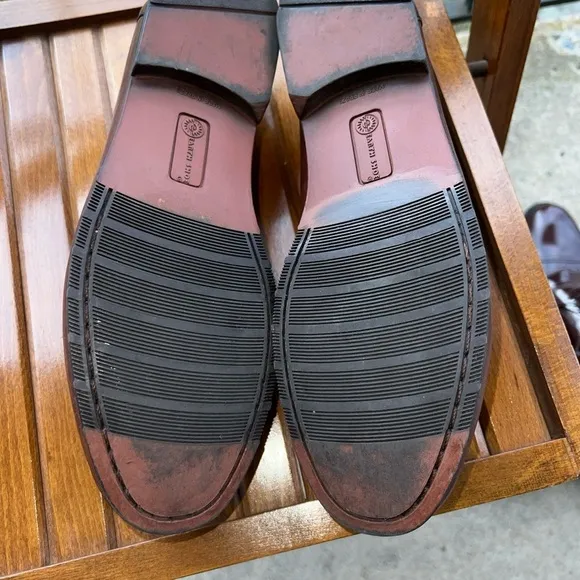 EARTH DALE BROWN LEATHER TASSELED LOAFERS SLIP ONS SHOES MOCS US MENS SZ 8.5D