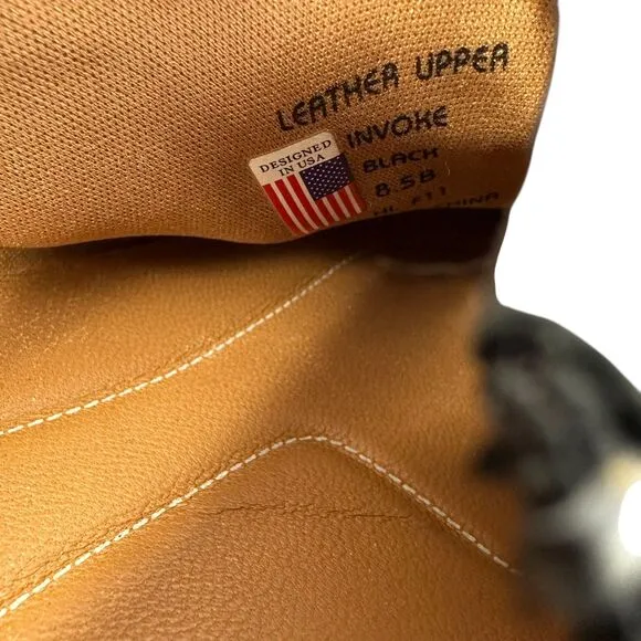 Earth Kalso Invoke Black Leather Slip On Loafers with Zippers Size 8.5 NWT