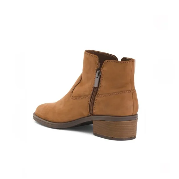 Earth Oslo Comfort Ankle Booties Medium Brown Suede Women's Size 6