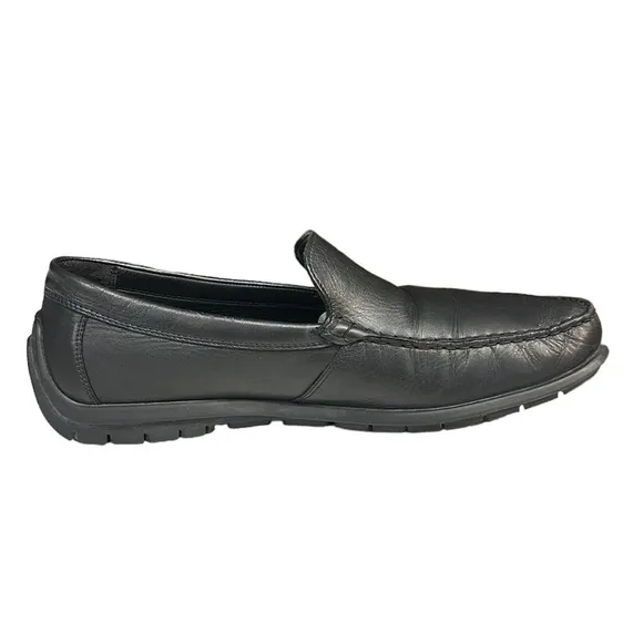 ECCO Black Slip On Driving Racing Loafers Casual Comfort Shoes US 11.5 EU 46 VGC