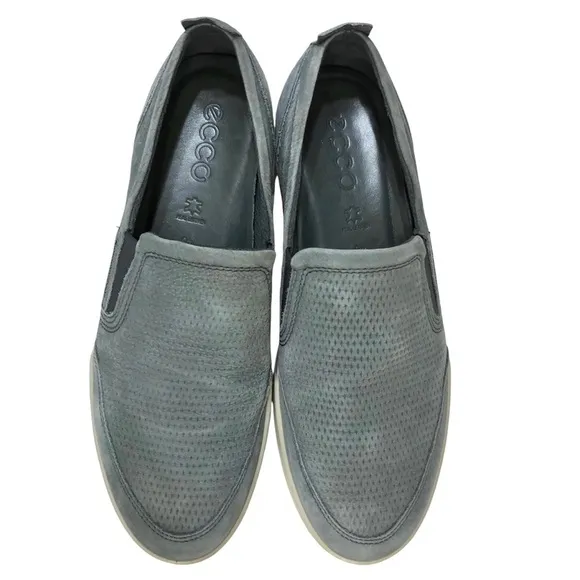 Ecco Collin 2.0 Casual Slip on Perforated Nubuck Sneaker 12 US 46 EU