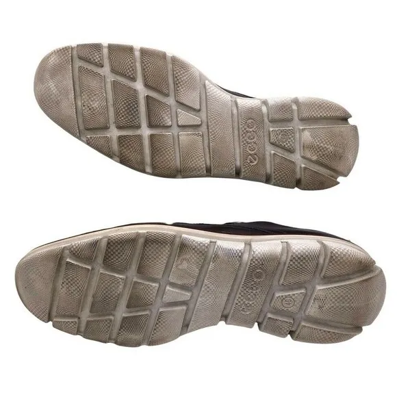 Ecco Shoes Men's 12-12.5 EU 46 Brown Leather Comfort Lace Up Loafer