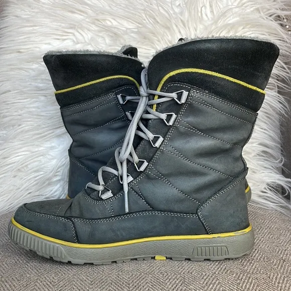 ECCO Siberia-Lite Waterproof Winter Boots Graphite Leather