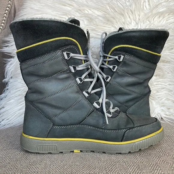 ECCO Siberia-Lite Waterproof Winter Boots Graphite Leather