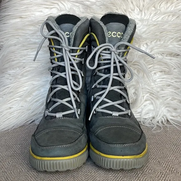 ECCO Siberia-Lite Waterproof Winter Boots Graphite Leather
