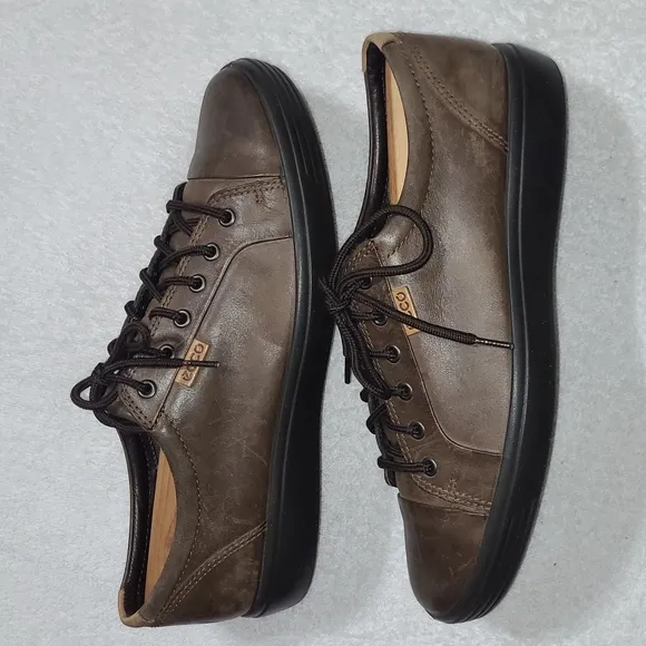 Ecco Sneakers Mens Size EU 44 10 US  Brown Soft Comfort Lace Up Casual Shoes
