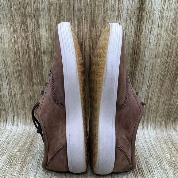 Ecco‎ Soft 7 Men's EU 45 US 11 Comfort Lace Up Brown White Sneakers Casual Shoes