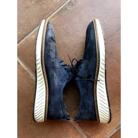 Ecco ST.1 Mens Hybrid Dark Blue Nubuck Casual Dress Shoes size EU 43