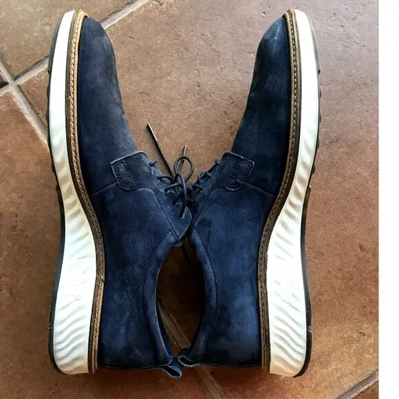 Ecco ST.1 Mens Hybrid Dark Blue Nubuck Casual Dress Shoes size EU 43
