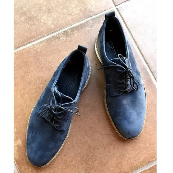 Ecco ST.1 Mens Hybrid Dark Blue Nubuck Casual Dress Shoes size EU 43