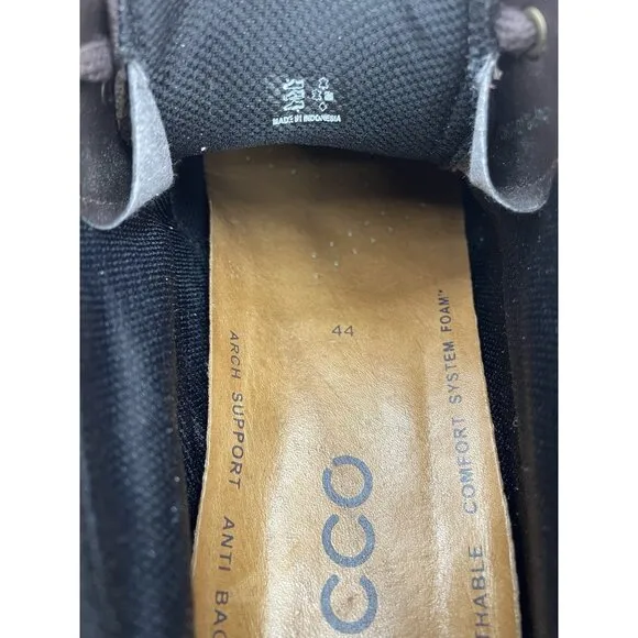Ecco Turn Ankle Chukka Boots Waterproof Leather Brown Mens 44 US 10 10.5