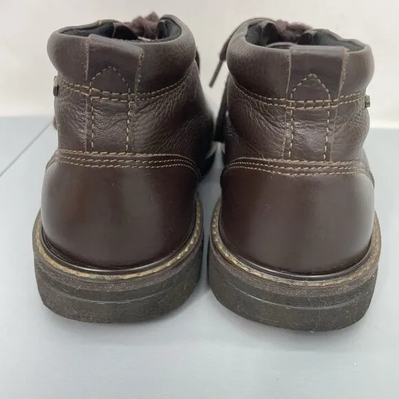 Ecco Turn Ankle Chukka Boots Waterproof Leather Brown Mens 44 US 10 10.5
