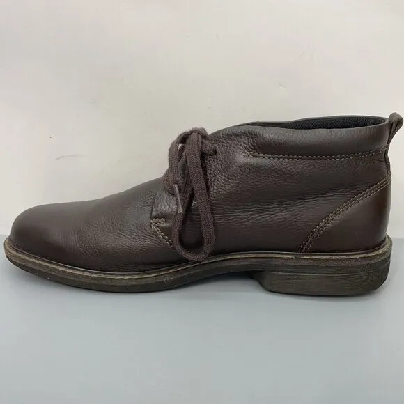 Ecco Turn Ankle Chukka Boots Waterproof Leather Brown Mens 44 US 10 10.5
