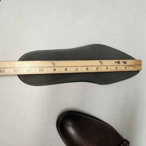 Ecco Vitrus Shoes Mens 10 Extra Width Loafer Brown Leather Mondial Monk Strap