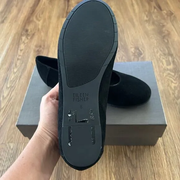 EILEEN FISHER black flats slip on shoes women’s 8 new
