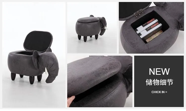 Elephant Shoes Stool with Storage