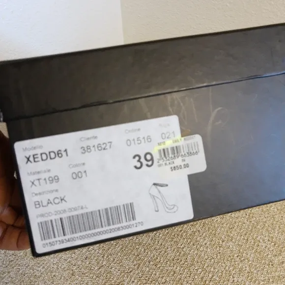 Emporio Armani Black Satin Shoes