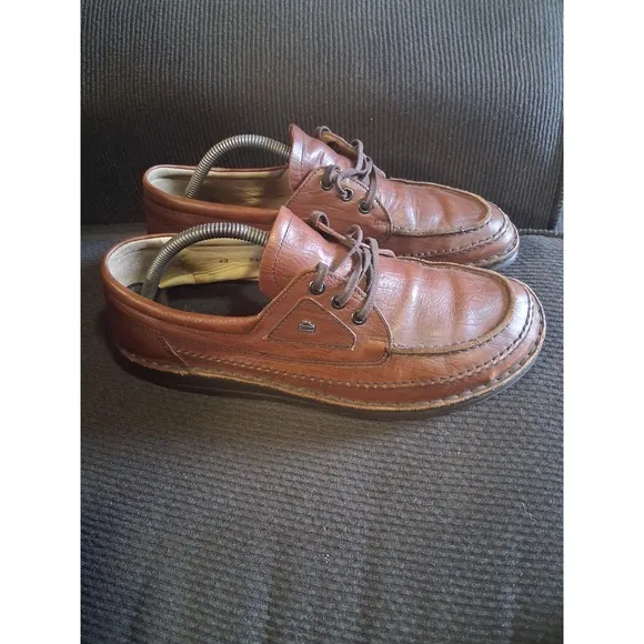 Finn Comfort Men's Leather Shoes 43 Brown Leather Derby Germany Vintage US 10