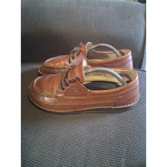 Finn Comfort Men's Leather Shoes 43 Brown Leather Derby Germany Vintage US 10