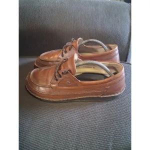 Finn Comfort Men's Leather Shoes 43 Brown Leather Derby Germany Vintage US 10