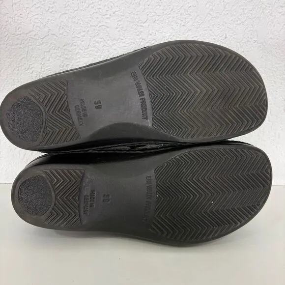 Finn Comfort Black Alligator Slip On Shoes Size US 8