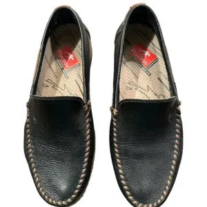 Fluchos Neo Black Brown Leather Slip on‎ Loafers 7882 Men's EU 41 Excellent