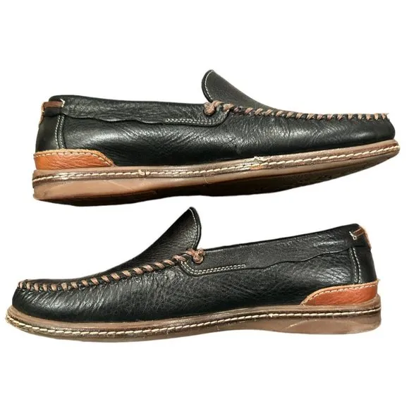 Fluchos Neo Black Brown Leather Slip on‎ Loafers 7882 Men's EU 41 Excellent