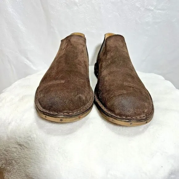 Fly London Mens Brown Suede Chelsea Slip On Loafers Shoes Sz 46 EU, 13 US, 12 UK