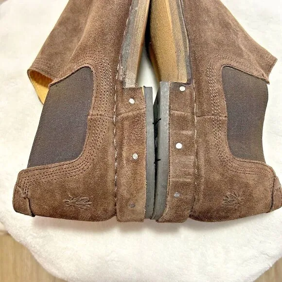 Fly London Mens Brown Suede Chelsea Slip On Loafers Shoes Sz 46 EU, 13 US, 12 UK