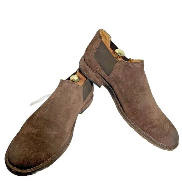 Fly London Mens Brown Suede Chelsea Slip On Loafers Shoes Sz 46 EU, 13 US, 12 UK