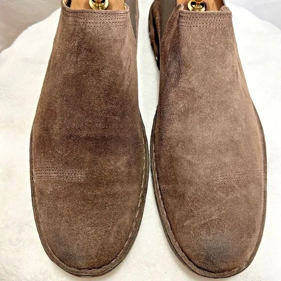 Fly London Mens Brown Suede Chelsea Slip On Loafers Shoes Sz 46 EU, 13 US, 12 UK