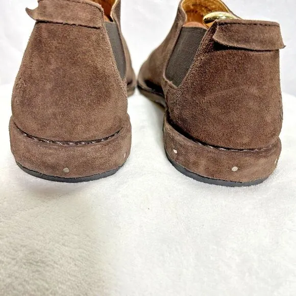Fly London Mens Brown Suede Chelsea Slip On Loafers Shoes Sz 46 EU, 13 US, 12 UK