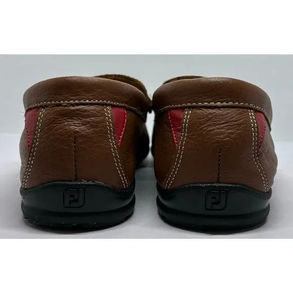 FootJoy FJ Men's Club Casuals Brown Leather Loafers Size 9.5M Golf Shoes 79054