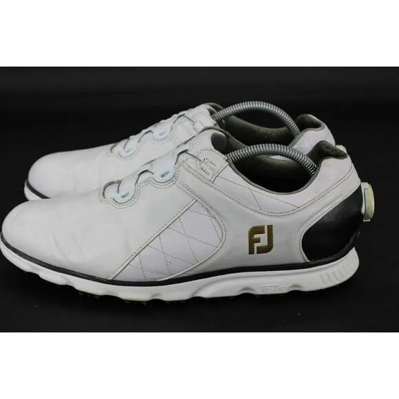 FootJoy Men's Pro SL Soft Spikeless BOA Golf Shoes 53596 White Black Size 10M