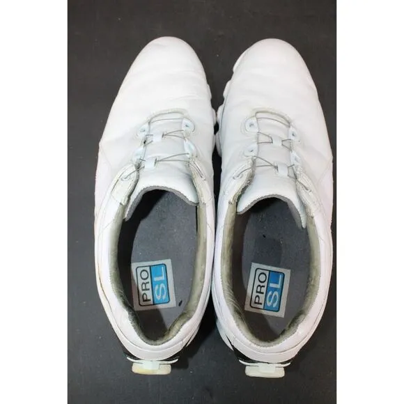 FootJoy Men's Pro SL Soft Spikeless BOA Golf Shoes 53596 White Black Size 10M