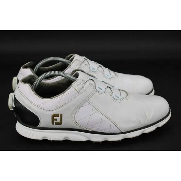 FootJoy Men's Pro SL Soft Spikeless BOA Golf Shoes 53596 White Black Size 10M
