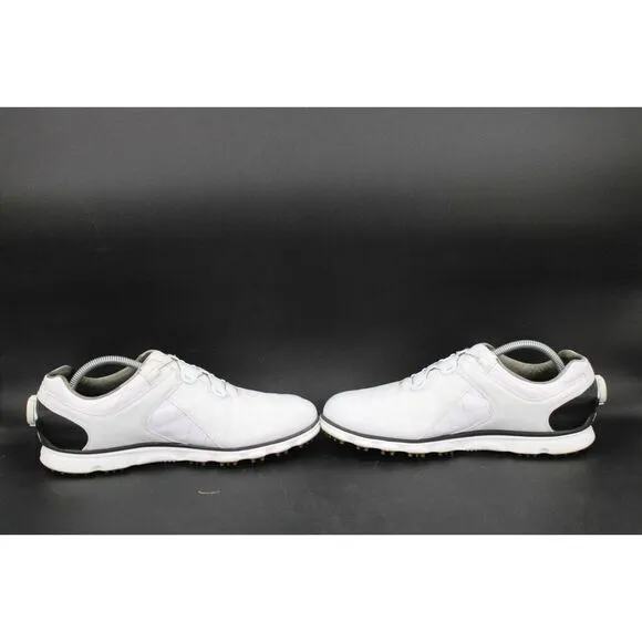 FootJoy Men's Pro SL Soft Spikeless BOA Golf Shoes 53596 White Black Size 10M