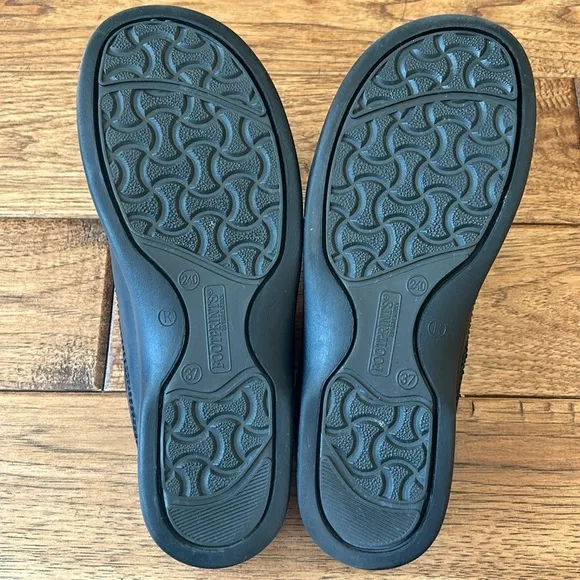 Footprints by Birkenstock Ashby Black Leather Clogs Mules Comfort Shoes Size 37