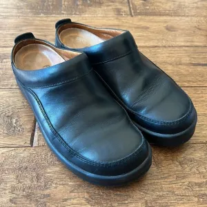 Footprints by Birkenstock Ashby Black Leather Clogs Mules Comfort Shoes Size 37