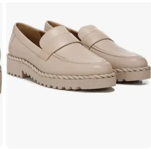 ❤️Franco Sarto Women's Taupe Penny Loafers Size 10M Lugged Sole Casual