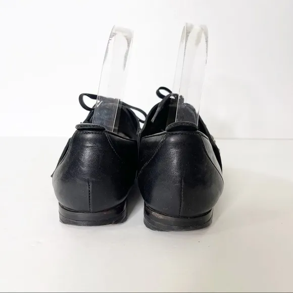 Freda Salvador Black Studded Leather Oxford Loafer CHANGE Shoes Size 6 US