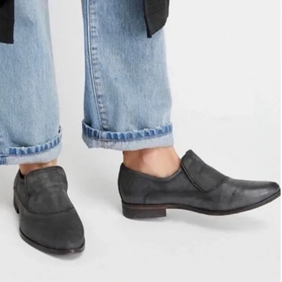 Free People | Women’s Carbon Black Brady Loafers, low heels, slip in style, 6.5